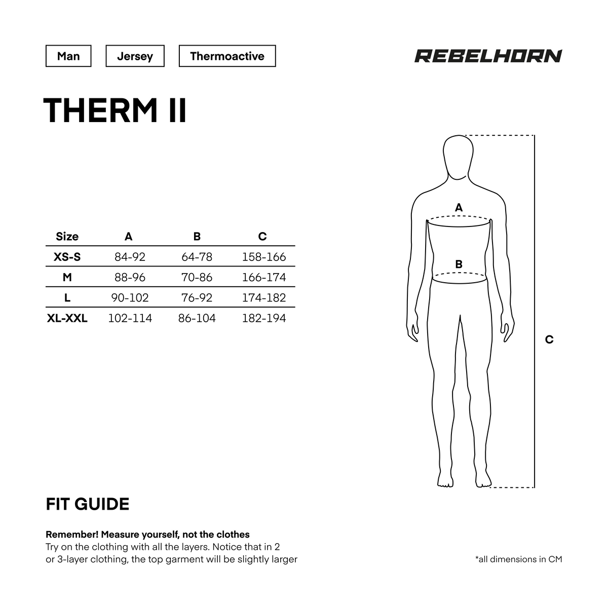 Rebelhorn Underställströja Therm II Svart