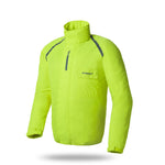 Seventy Regnställ 2-delat SD-S1 Flu/Svart jacka i fluorescerande gult med reflexdetaljer och hög krage. Perfekt för synlighet och skydd mot regn.